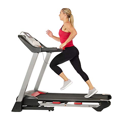 Sunny Health & Fitness Folding Treadmill Gray