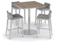 Oxford Garden Travira 5-Piece Bar Table & Stool Set Powder Coat Flint