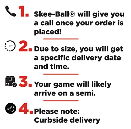 Skee-Ball Arcade Game Table Deluxe Red