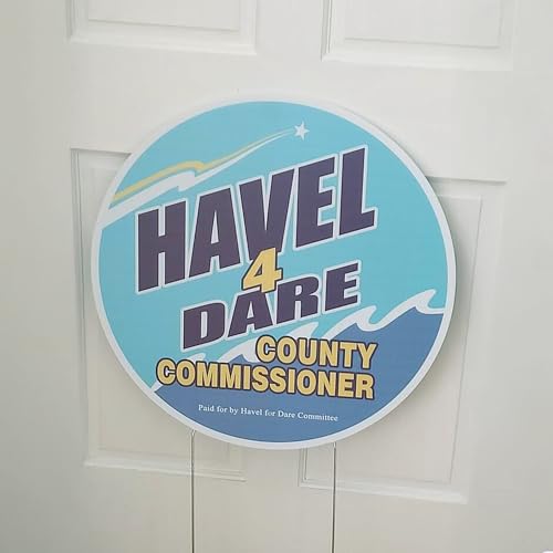 VictoryStore 23.5" Custom Round Yard Signs with Stakes, Full Color Two Sided, Weatherproof 4mm Plastic (250-Pack)