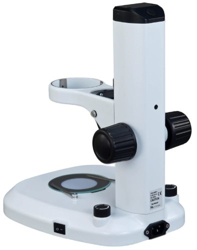 OMAX Microscope Stand with Dual LED Lights for 76mm Stereo Microscope Body White