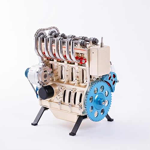 DUKE BEAR HOME Full Metal 4 Cylinder Engine Assembly Kit 350+ Pcs DIY Toy Gift