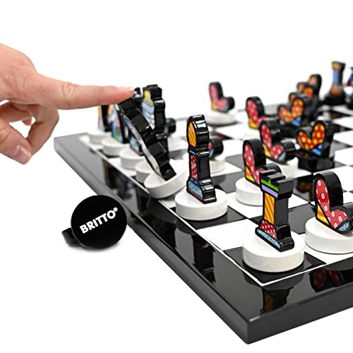 BRITTO Luxury Chess Set Enamel Painted Multicolor