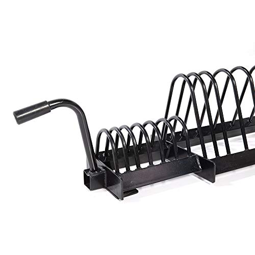 Power Systems Horizontal Plate Rack with Handle and Wheels Black