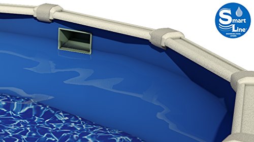 Smartline Swirl Bottom Expandable 33-Foot Round Liner for Above-Ground Pools