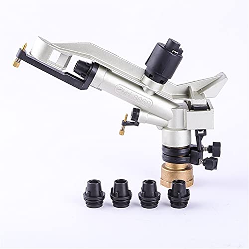 GUSTYT 360-Degree Rocker Sprinkler Automatic Irrigation Equipment Yellow Electroplating Silver