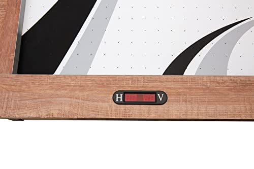 Hathaway Midtown 72-in Air Hockey Table LED Scoring Cherry Finish White Oak