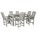 Highwood Lehigh 7pc Rectangular Dining Set 72" x 42" Counter Height Harbor Gray