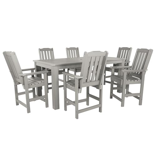 Highwood Lehigh 7pc Rectangular Dining Set 72" x 42" Counter Height Harbor Gray