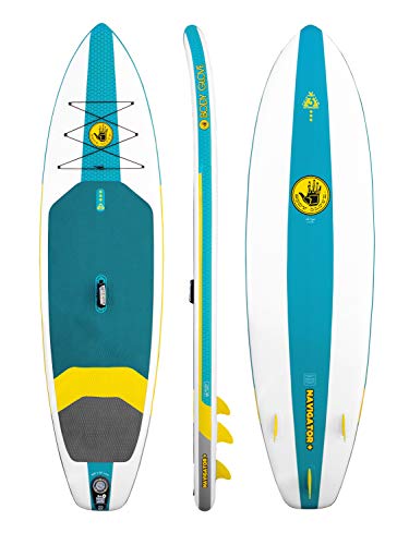 Body Glove Navigator+ Inflatable Paddle Board Package Aqua/Yellow