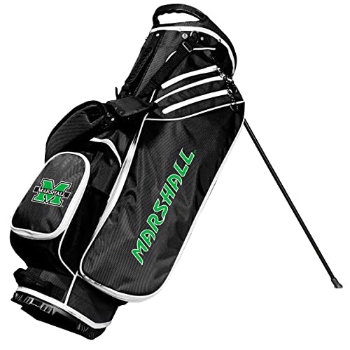 Team Golf NCAA Marshall Birdie Stand Golf Bag Lightweight 14-Way Club Divider Spring Action Stand Insulated Cooler Pocket MULTI TEAM COLOR