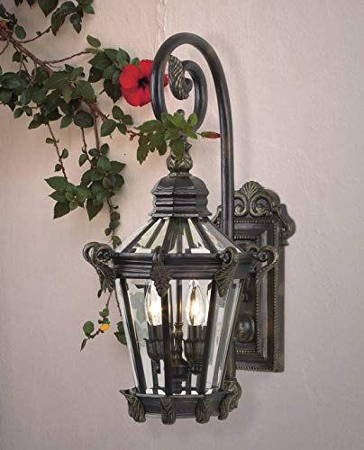 Minka Lavery 8931-95 2 Light Outdoor Wall Mount Heritage with Gold Highlights