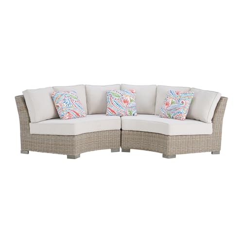 Picket House Furnishings Camal Curved Loveseat Charcoal