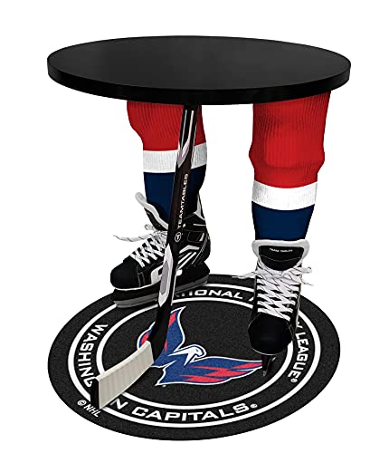 Team Tables Washington Hockey Table Black Table Top with Washington Puck Mat