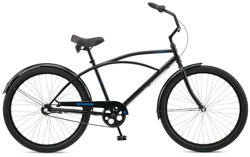 Schwinn Huron Adult Beach Cruiser Bike 26-Inch Black