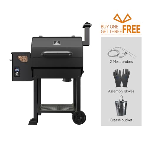 Z GRILLS 2023 Pellet Grill with PID 2.0 Control, Extra-Large Cooking Area, Meat Probes Black
