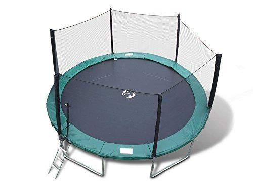 Galactic Xtreme 15 FT Round Trampoline with Net Black and Green