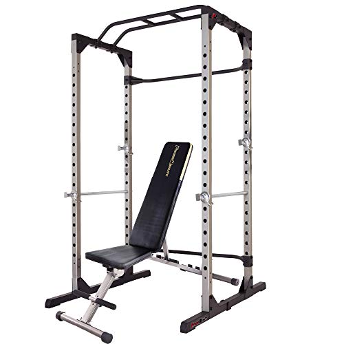 Fitness Reality 810XLT Super Max Power Cage with Weight Bench Combo Grey