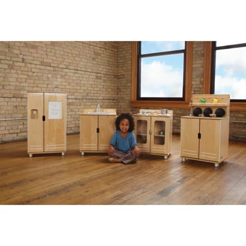Jonti-Craft TrueModern Play Kitchen 4 Piece Set Brown