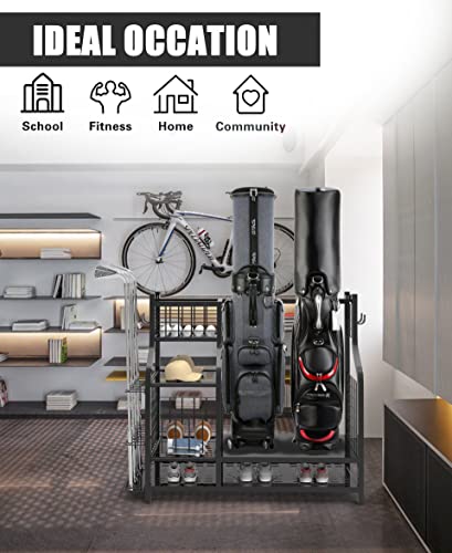 TBEONE Golf Storage Garage Organizer Rack