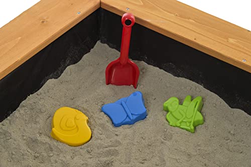 Tierra Garden Large Children's Wooden Sandbox with Retractable Roof