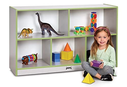 Jonti-Craft Rainbow Accents Low Single Mobile Storage Unit Key Lime Green