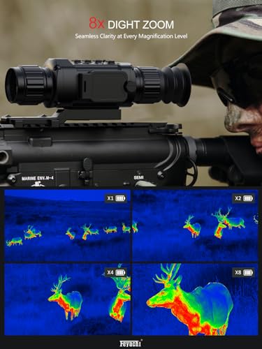 Feyachi Thermal Scope TH-25 384 x 288 Thermal Imaging Scope for Hunting Black
