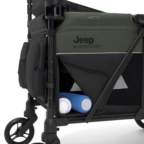 Delta Children Jeep Aries Stroller Wagon Convertible Seats Black/Green