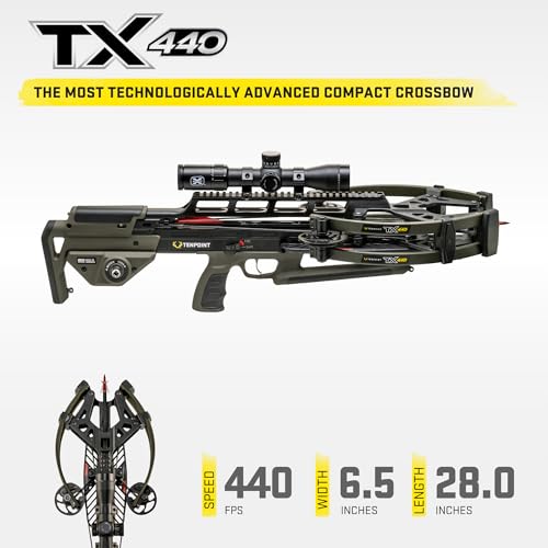 TenPoint TX 440 Crossbow Moss Green - 440 FPS, ACUslide MAXX, EVO-X Elite Scope & CenterPunch HPX Arrows