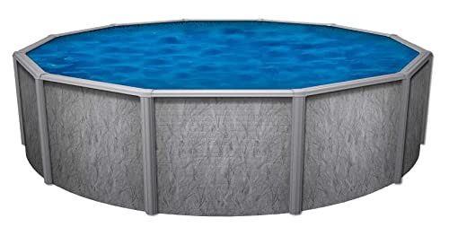 Generic Above Ground Swimming Pool 24-Foot Round Southport GLX | 52-Inch Wall Height | Blue, Grey