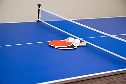 Hathaway Driftwood 7-ft Air Hockey Table Tennis Combination Woodgrain