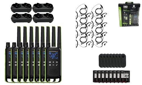 Motorola Solutions Talkabout T803 FRS Two Way Radio 8 Pack Blue/Black