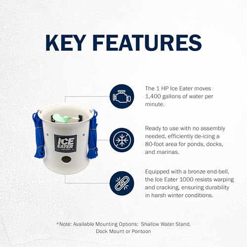 ICE EATER P1000/150 1 HP Pond Deicer with 150 ft Power Cord