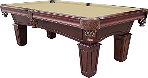 Playcraft St Lawrence 8' Espresso Slate Pool Table with Leather Drop Pockets