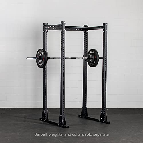 Titan Fitness Flat Foot Power Rack X-3 Series 91-in. 30-in. with 4 Weight Plate Holders Black