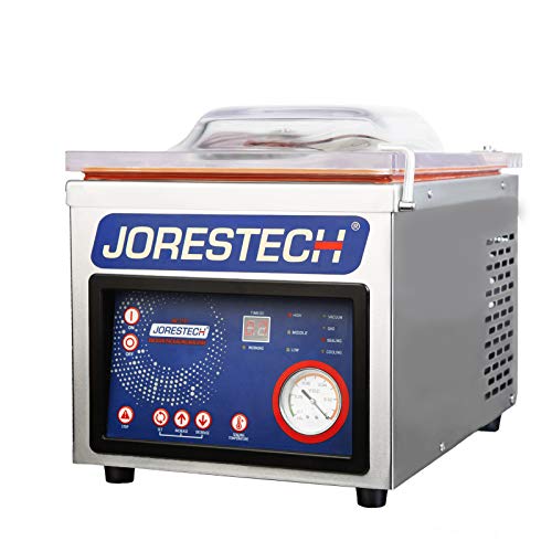 JORESTECH Chamber Vacuum Bag Sealer with Rotary Pump and Embossing Technology Silver