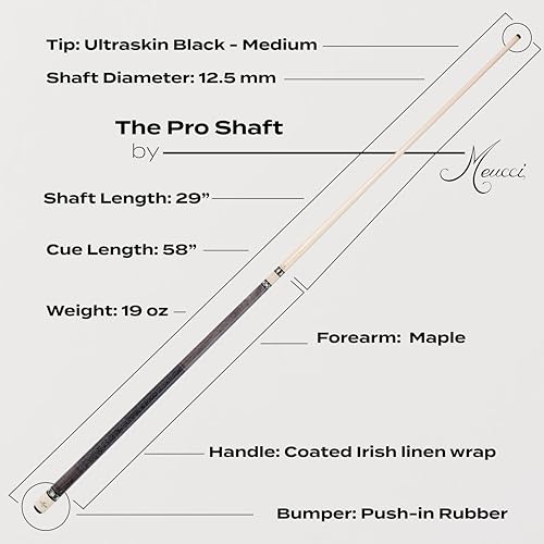 Meucci Pool Cues - Merry Widow Blue & Gray Maple Cue Stick with Paua Shell Squares Design, Irish Linen Wrap - Smoke Stain, Blue/Black Lacquered Linen