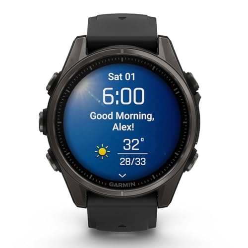 PlayBetter Garmin Fenix 8 AMOLED Sapphire Multisport GPS Smartwatch Bundle Carbon Gray DLC Titanium