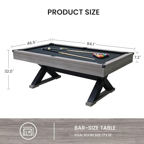 Gahowlen 7 ft Pool Table with Accessories Grey