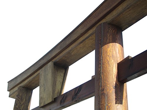 SamsGazebos Japanese Shinto Temple Myojin Style Torii Gate 8 ft Brown