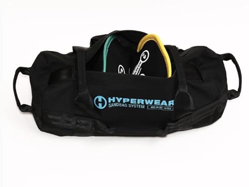 HYPERWEAR Adjustable Sandbag Workout Bag with Filled Sandbells LG 160lb Assortment - Red