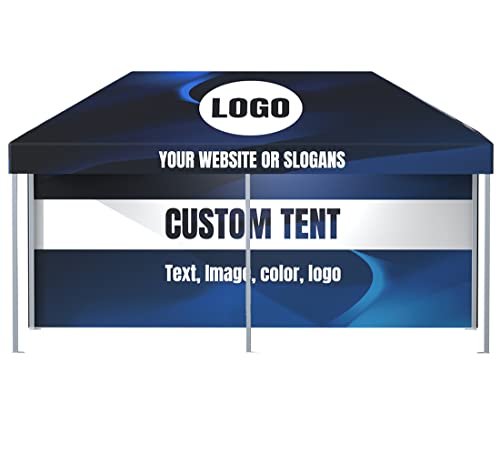 LANTENTSUN 10X20ft Custom Canopy Pop Up Tent Kit for Tradeshow Advertising with Wall and Frame Custom Color