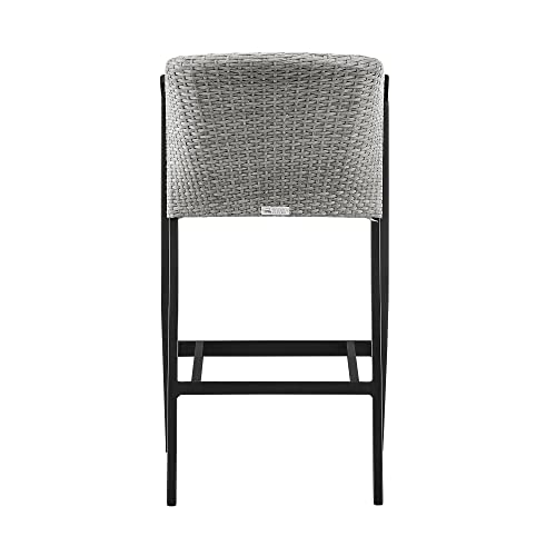 Armen Living Aileen Modern Patio Counter Chair Bar Stool Black