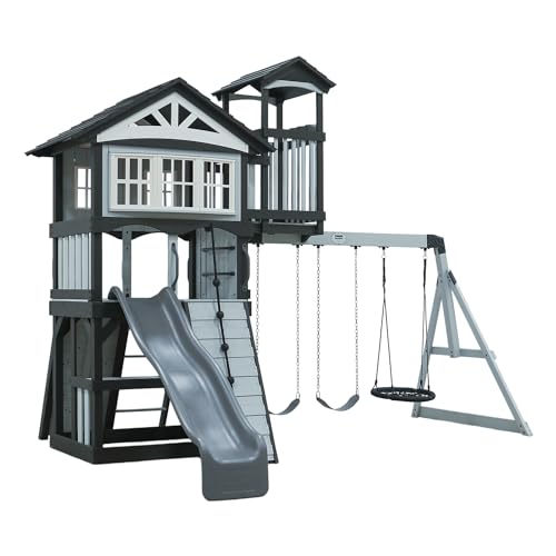 Backyard Discovery Whispering Point Cedar Swing Set Gray