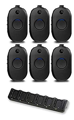Motorola Solutions CLP1080e UHF Two-Way Radio 6-Pack with Bank Charger Black