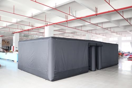 Bookishbunny Large Black Inflatable Maze Labyrinth for Halloween 26x13x6.5ft