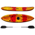 CuisinAid 9.4FT Sit-On-Top Fishing Kayak with Paddles Green Yellow