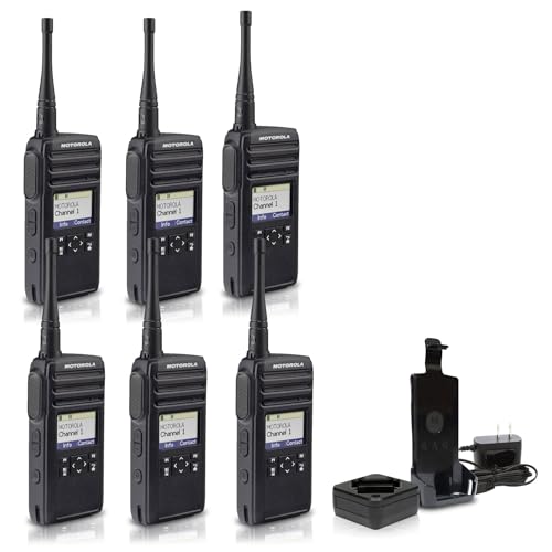 Motorola Solutions DTR700 Digital 2-Way Radio 6-Pack Black