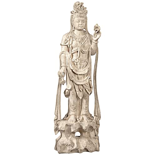 Design Toscano Guan-Yin Patroness of Compassion Outdoor Garden Statue 54" Antique Stone