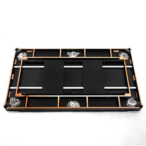 AiAigpt Premium 5.5 Ft Pool Table Green Velvet Cloth MDF Black+Blue